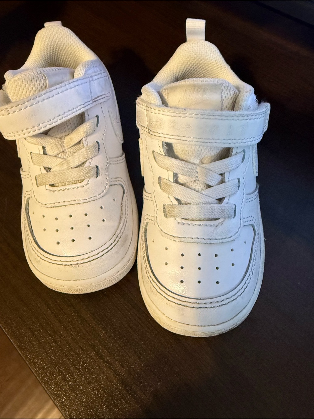 Kids White Velcro & Lace Sneakers - Everyday Play Shoes